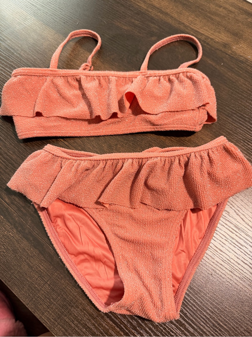 Rylee + Cru Coral Ruffle Girls' Bikini